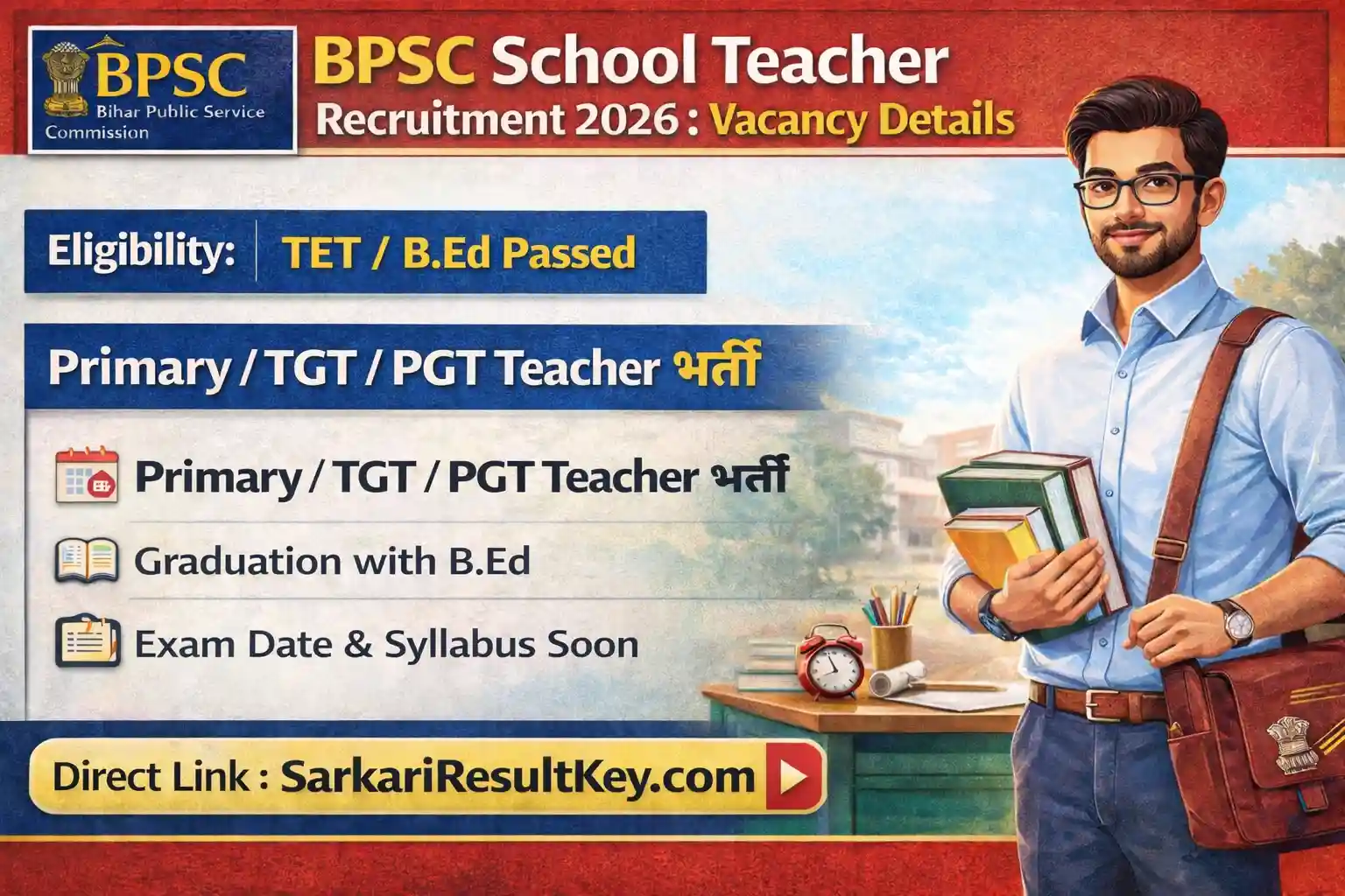 BPSC School Teacher TRE 4.0 Recruitment 2026